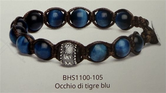 Bracciale Tamashii Ruota della Preghiera in Pietre dure Occhio di tigre BHS1100-105 - BHS1100-105